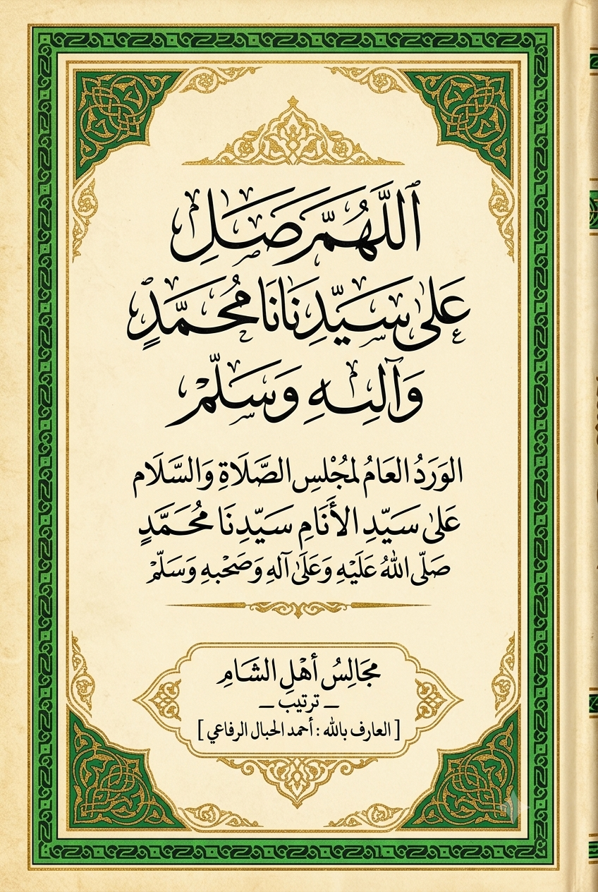 غلاف الورد العام لمجلس الصلاة والسلام على سيد الأنام